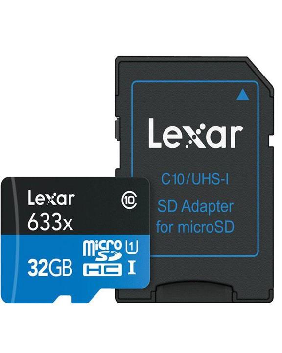 اس دی کارت لکسار مدل 633xظرفیت 32GB Lexar Lexar 32 GB SDHC Micro High Speed 633x UHS-1 95 MBs